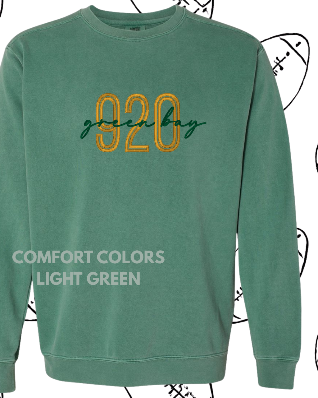 920 Embroidered Comfort Colors Crewneck