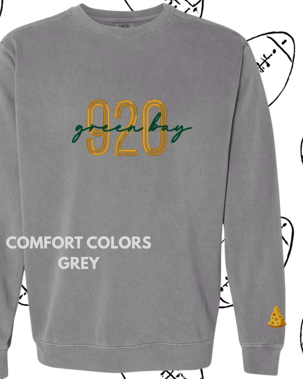 920 Embroidered Comfort Colors Crewneck