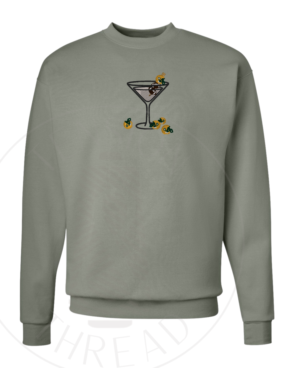 Marteami Crewneck: Green & Gold