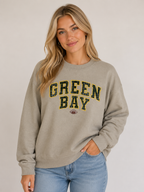Vintage Varsity Plaid Embroidered Crewneck