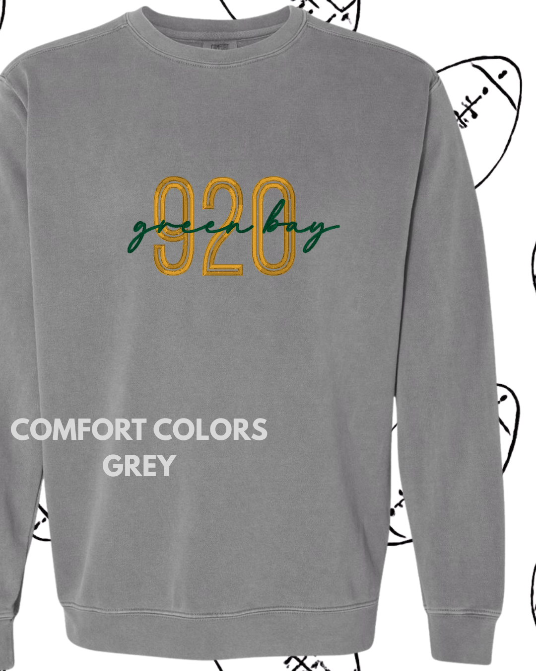 920 Embroidered Comfort Colors Crewneck