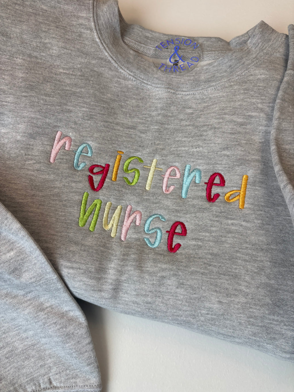 Registered Nurse Embroidered Sweatshirt | RN Crewneck | Nurse Gift