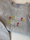 Registered Nurse Embroidered Sweatshirt | RN Crewneck | Nurse Gift