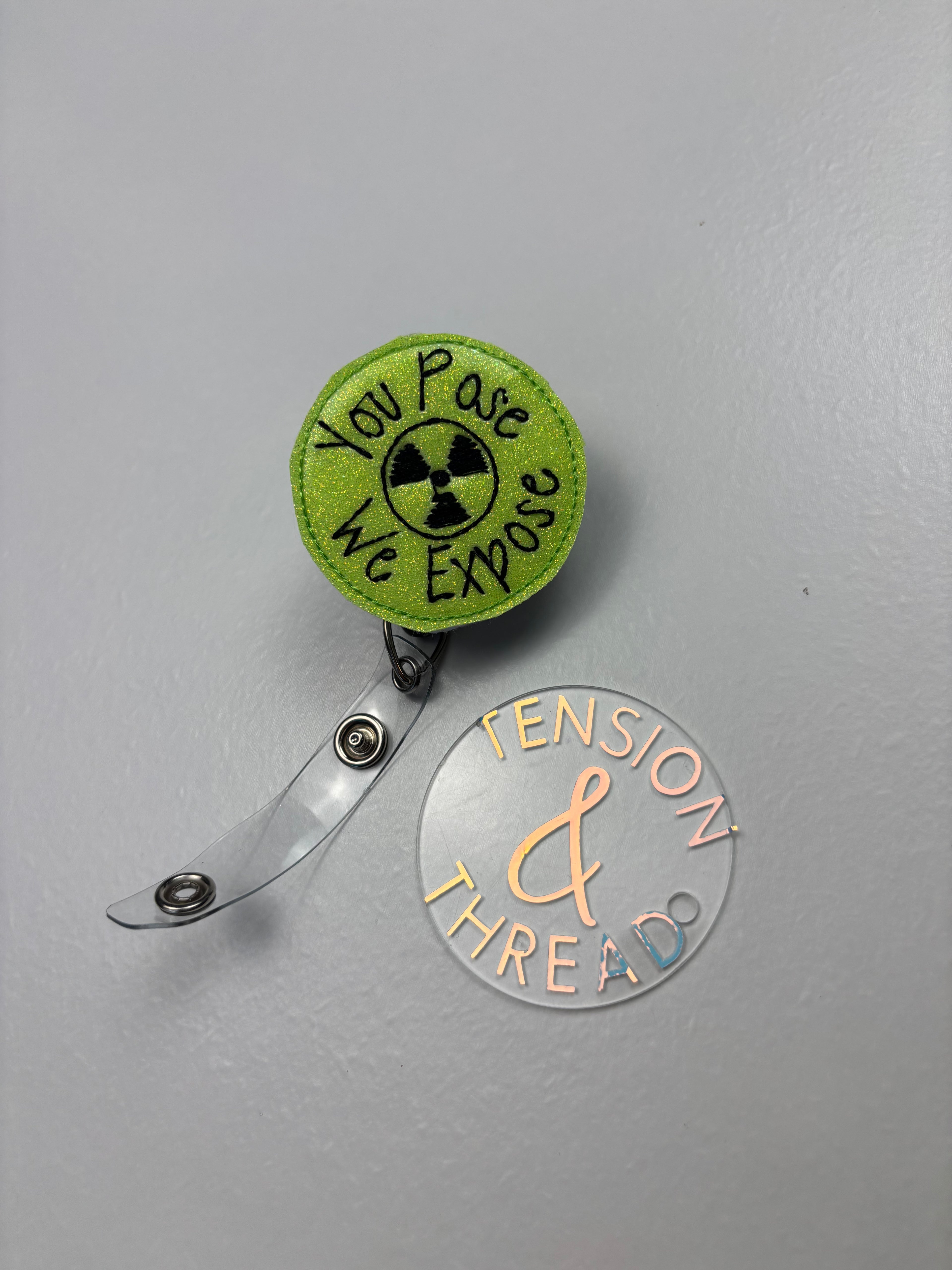 Funny Radiology Badge Reel | You Pose We Expose Rad Tech Badge