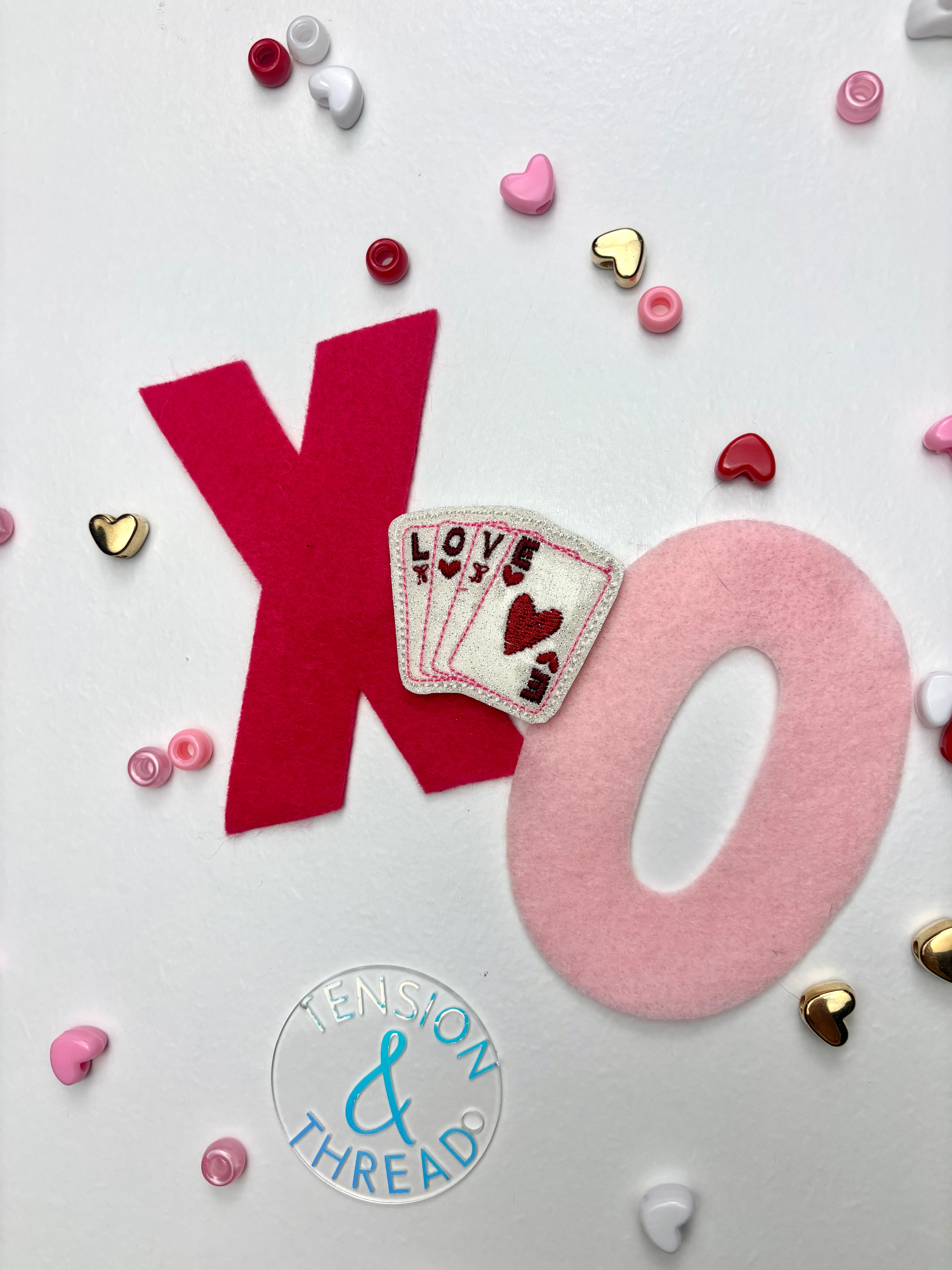 LOVE Playing Cards Badge Reel
