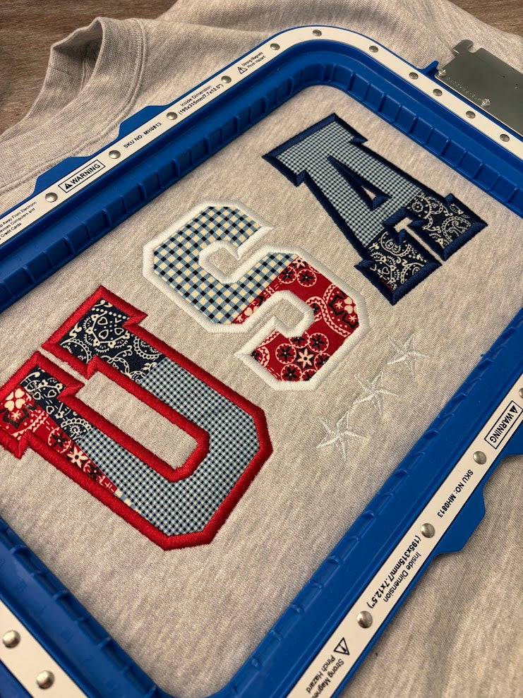 USA Patchwork Appliqué