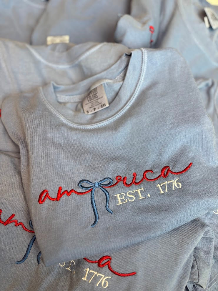America Coquette Comfort Colors Tshirt