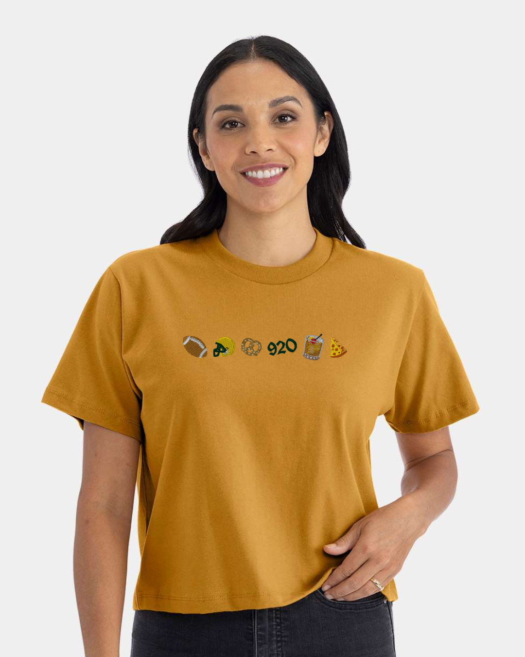 Game Day Icons Embroidered Boxy Tee