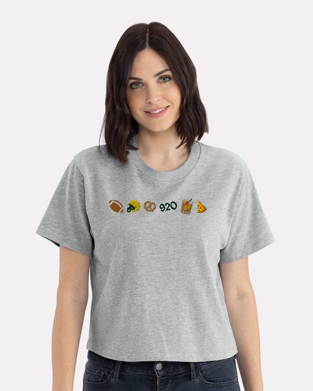 Game Day Icons Embroidered Boxy Tee