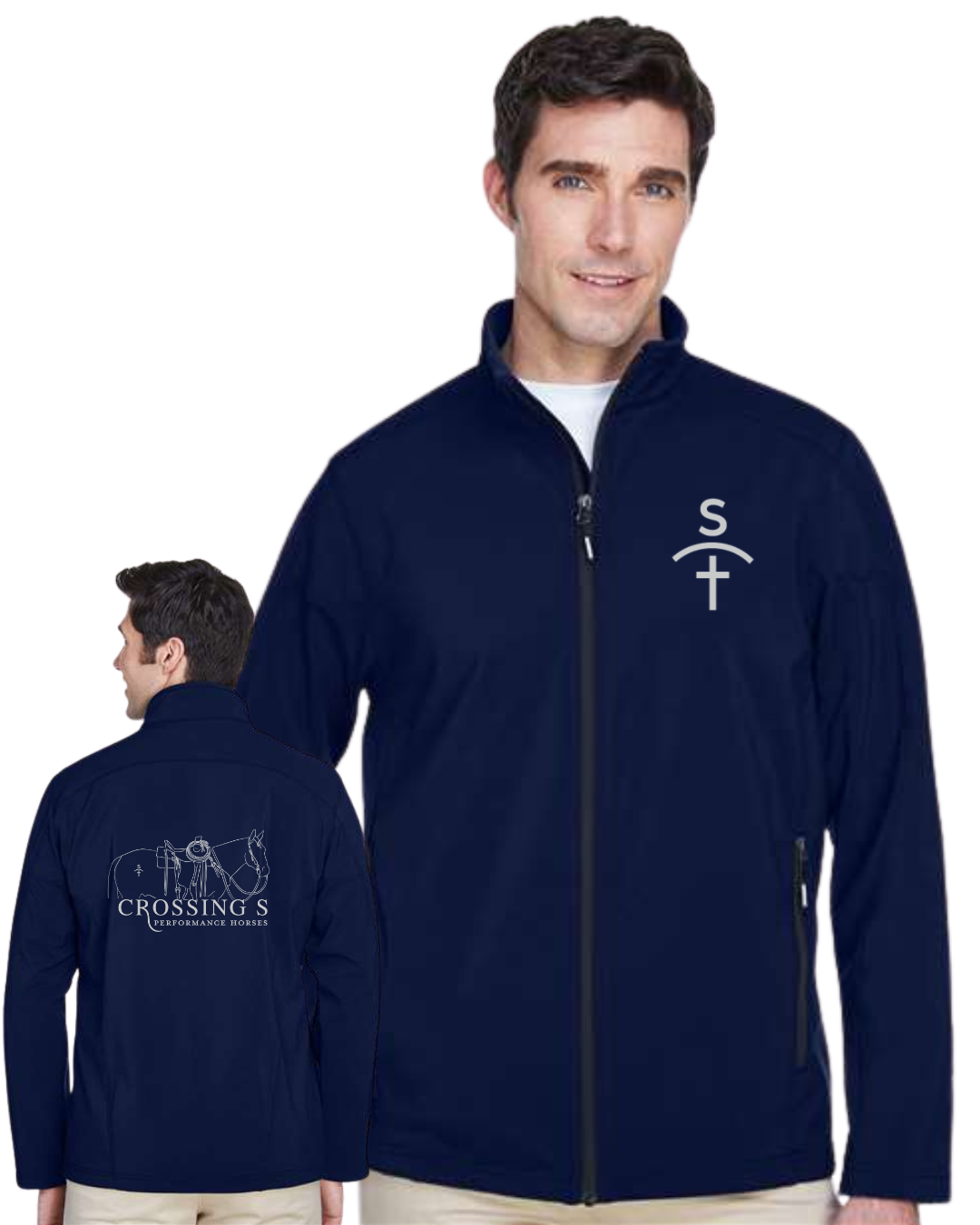 Crossing S Men's Soft Shell Jacket – Tension & Thread Embroidery