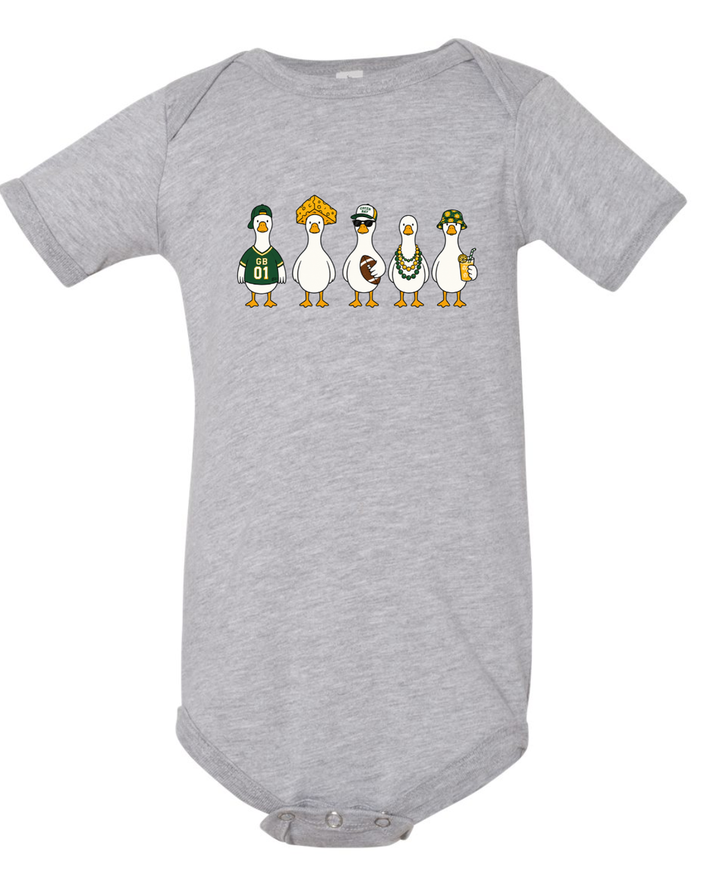 Printed Game Day Duck Onesie
