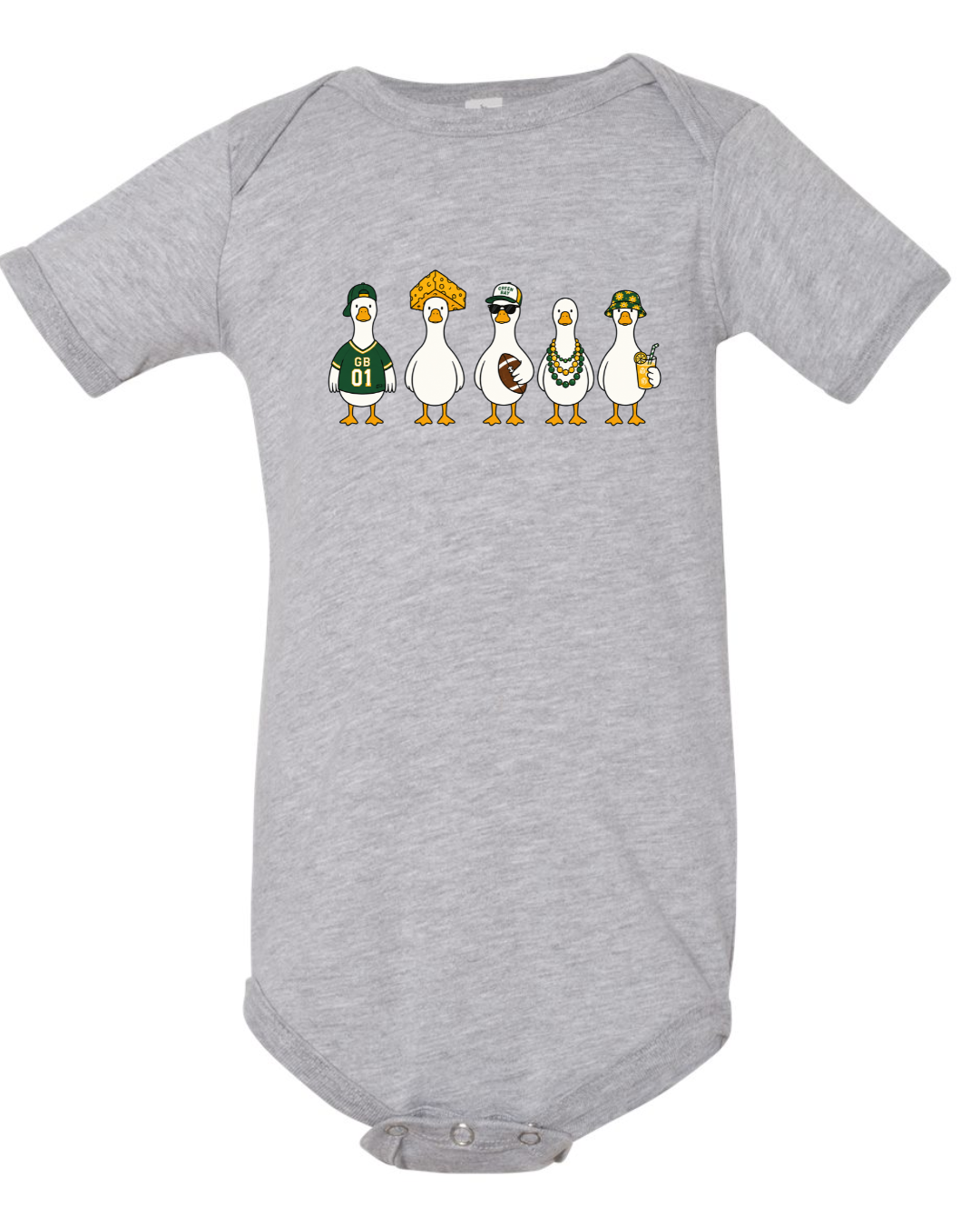 Printed Game Day Duck Onesie