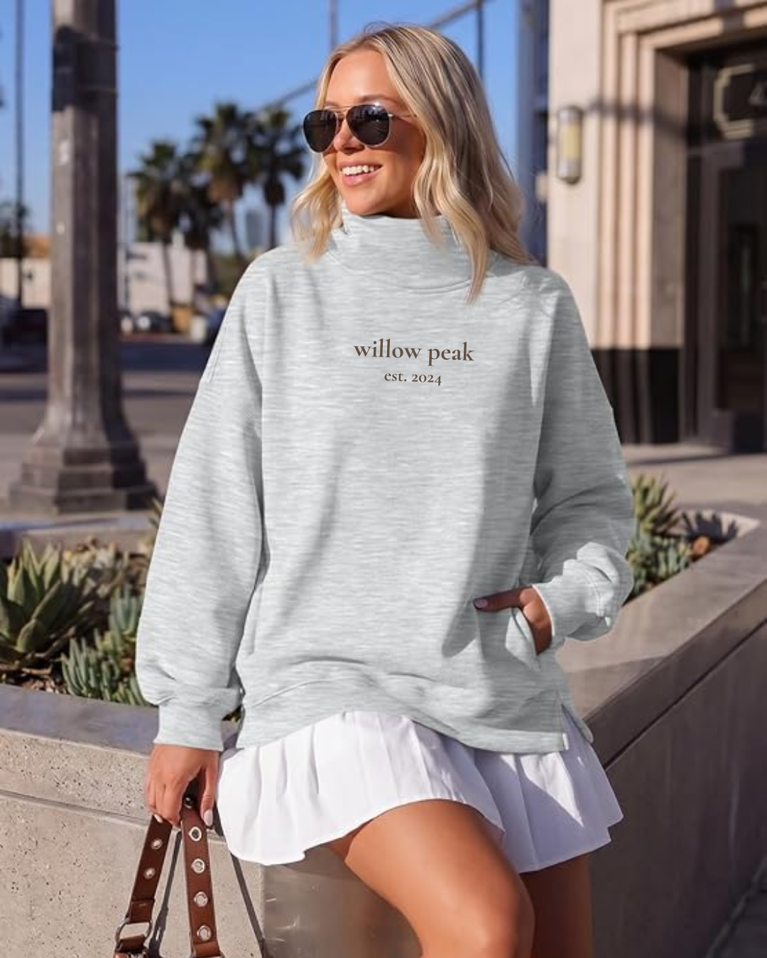 Willow Peak Mockneck | Gray