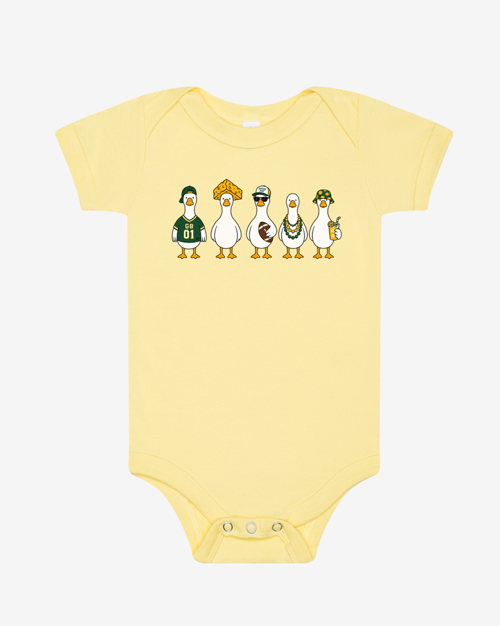 Printed Game Day Duck Onesie
